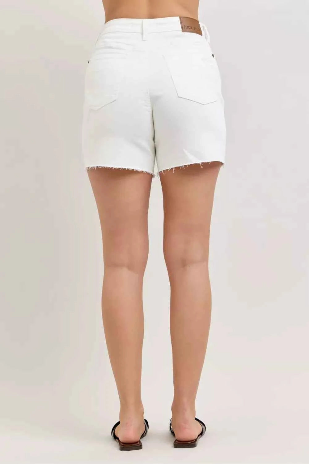 Judy Blue High Waist Rigid Magic Dad Short with Cell Phone Back Pocket