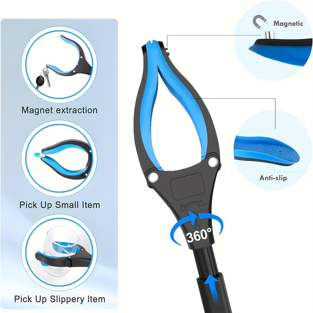 Heavy-Duty Steel Folding Trash Picker – 32" with Magnet & Anti-Slip Handle by DailySale