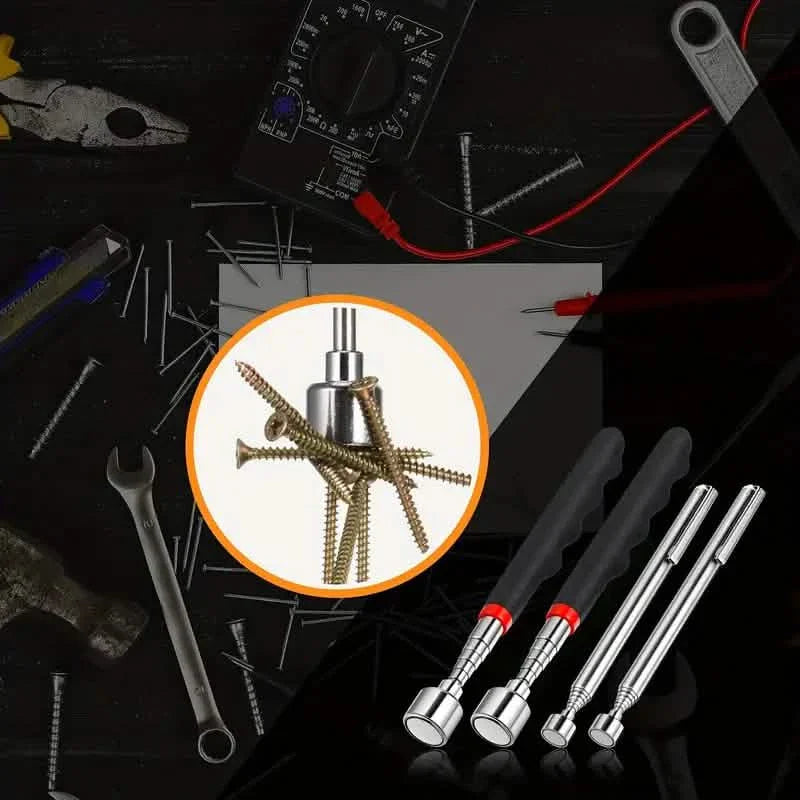 3-in-1 Telescopic Magnetic Grabber Tool – Stainless Steel, Non-Electric by DailySale