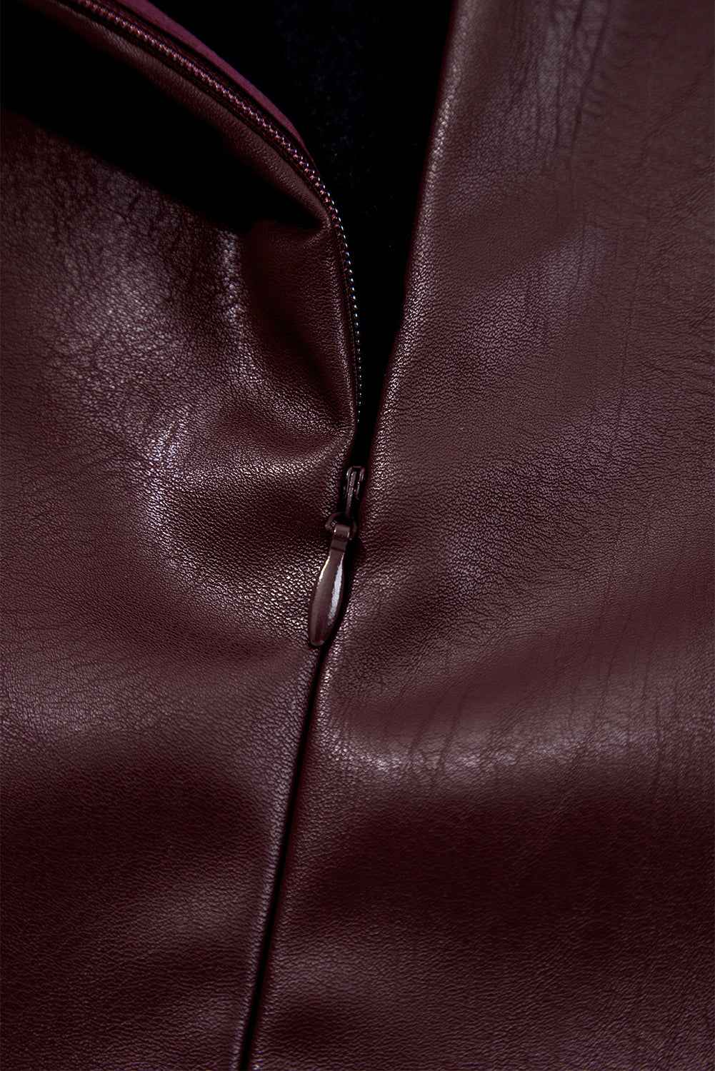 Wild Ginger Vegan Leather Sleeveless Mini Dress