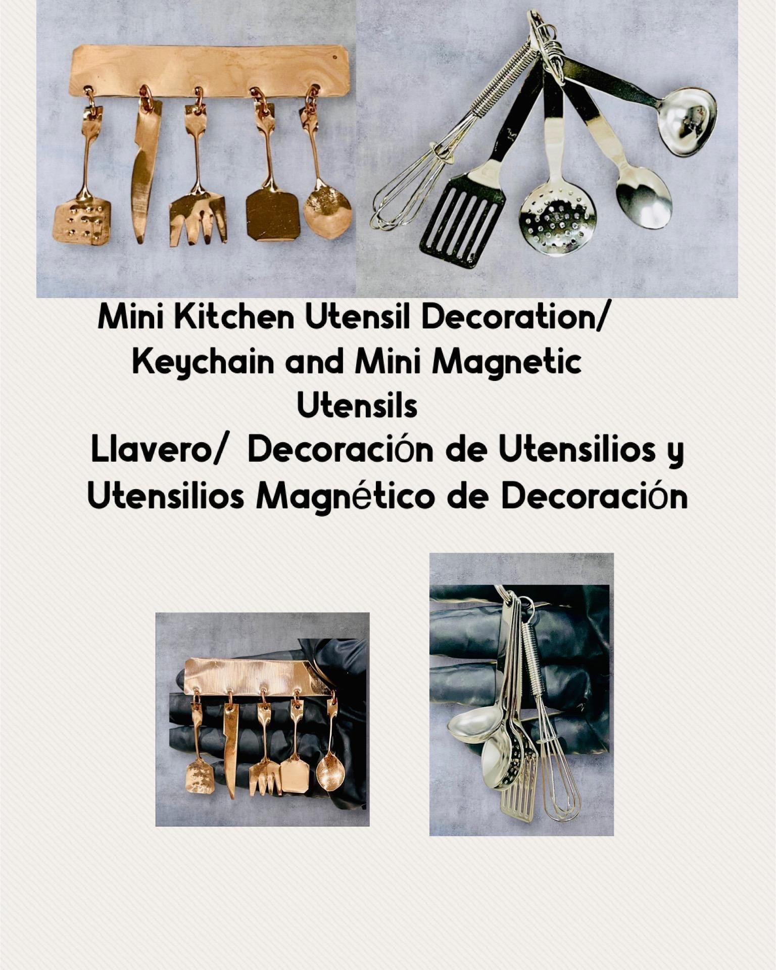 2x Mexican Miniature Utensil Magnet & Keychain 2 Utensilios en Miniatura Mexicano 1 Iman y 1 Llavero by Chica Mexico