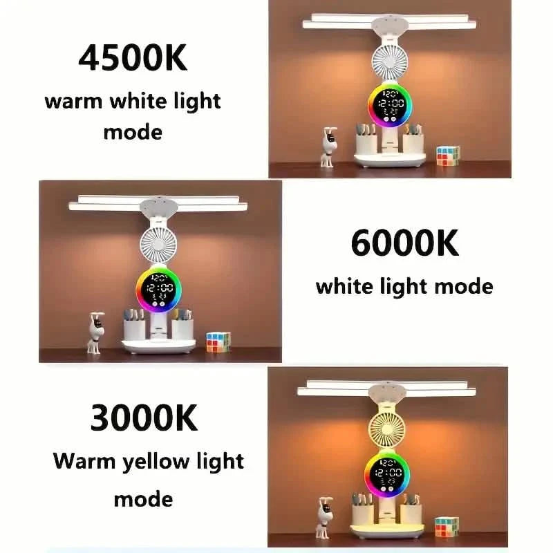 Smart Touch LED Desk Lamp – USB Powered, Dual Head, Dimmable, Color Changing by DailySale
