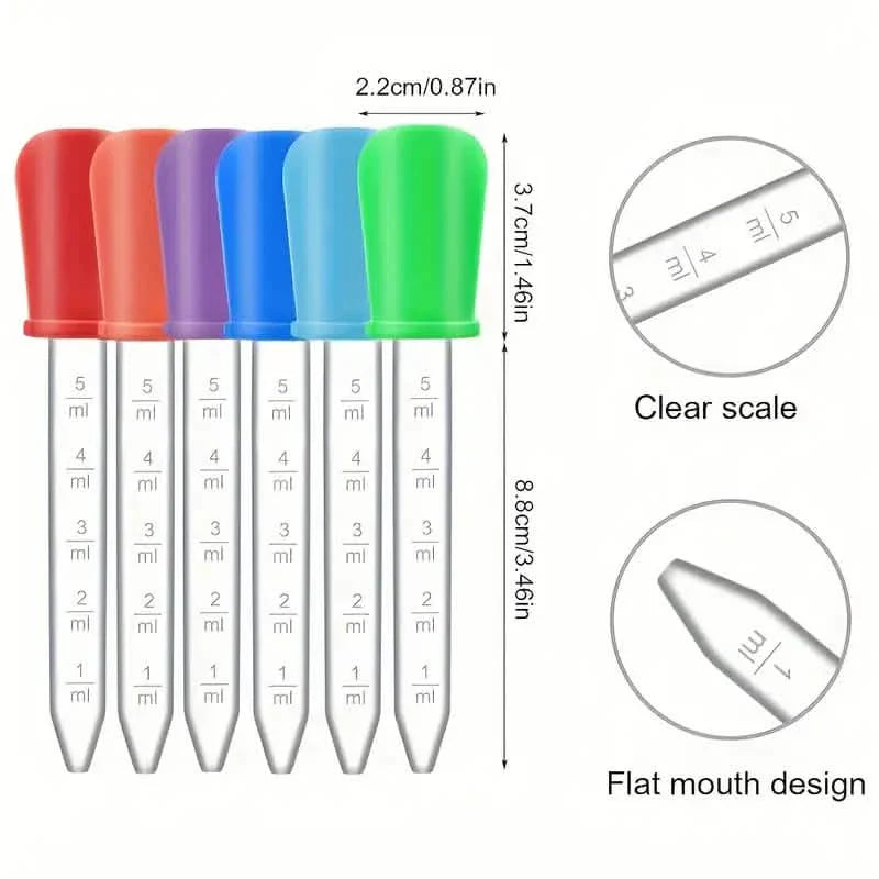 10-Pack Colorful Silicone Eye Droppers – Crafts, Gummy Making, Candy Molds by DailySale