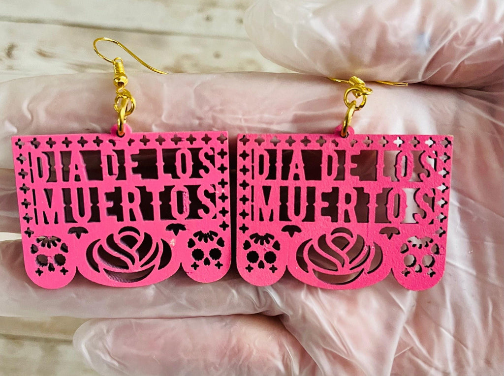 2x Day of the Dead Earrings 2 Pares de Aretes de Dia de Muerto by Chica Mexico