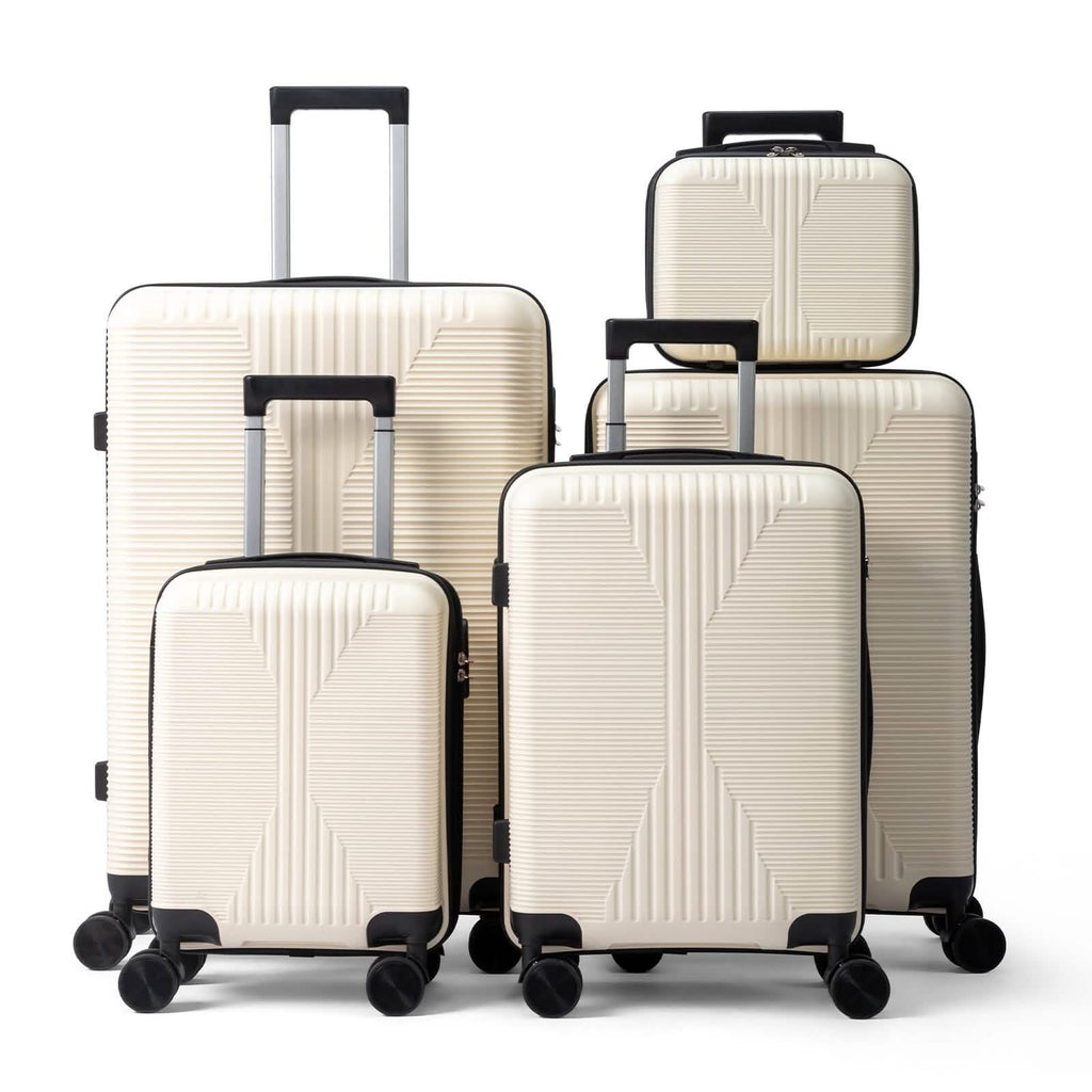 5-Piece Lightweight Luggage Set with Lock – 12/16/20/24/28 Inch by DailySale