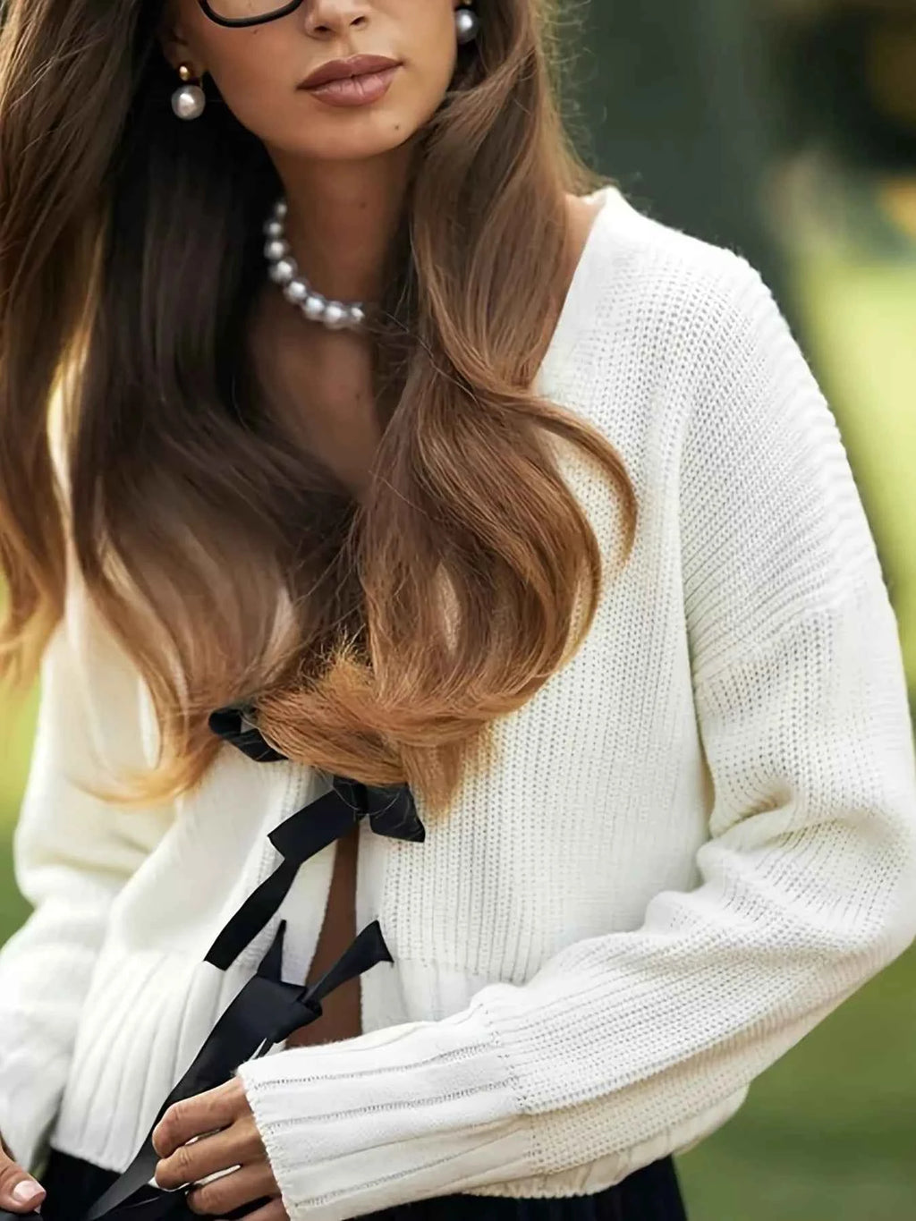 Tie Front Knit Cardigan