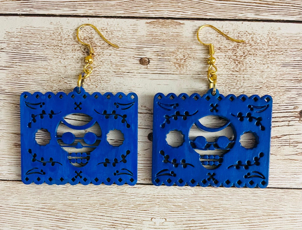 2x Day of the Dead Earrings 2 Pares de Aretes de Dia de Muerto by Chica Mexico