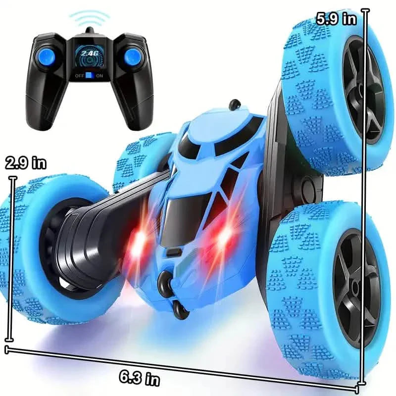 RC Remote Control Car – 4WD, 360° Flip Stunt, LED Lights, Ages 6+ by DailySale