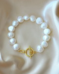Baroque Genuine Freshwater Pearls & 925 Sterling Silver Bracelet - Goddess Imports Marketplace