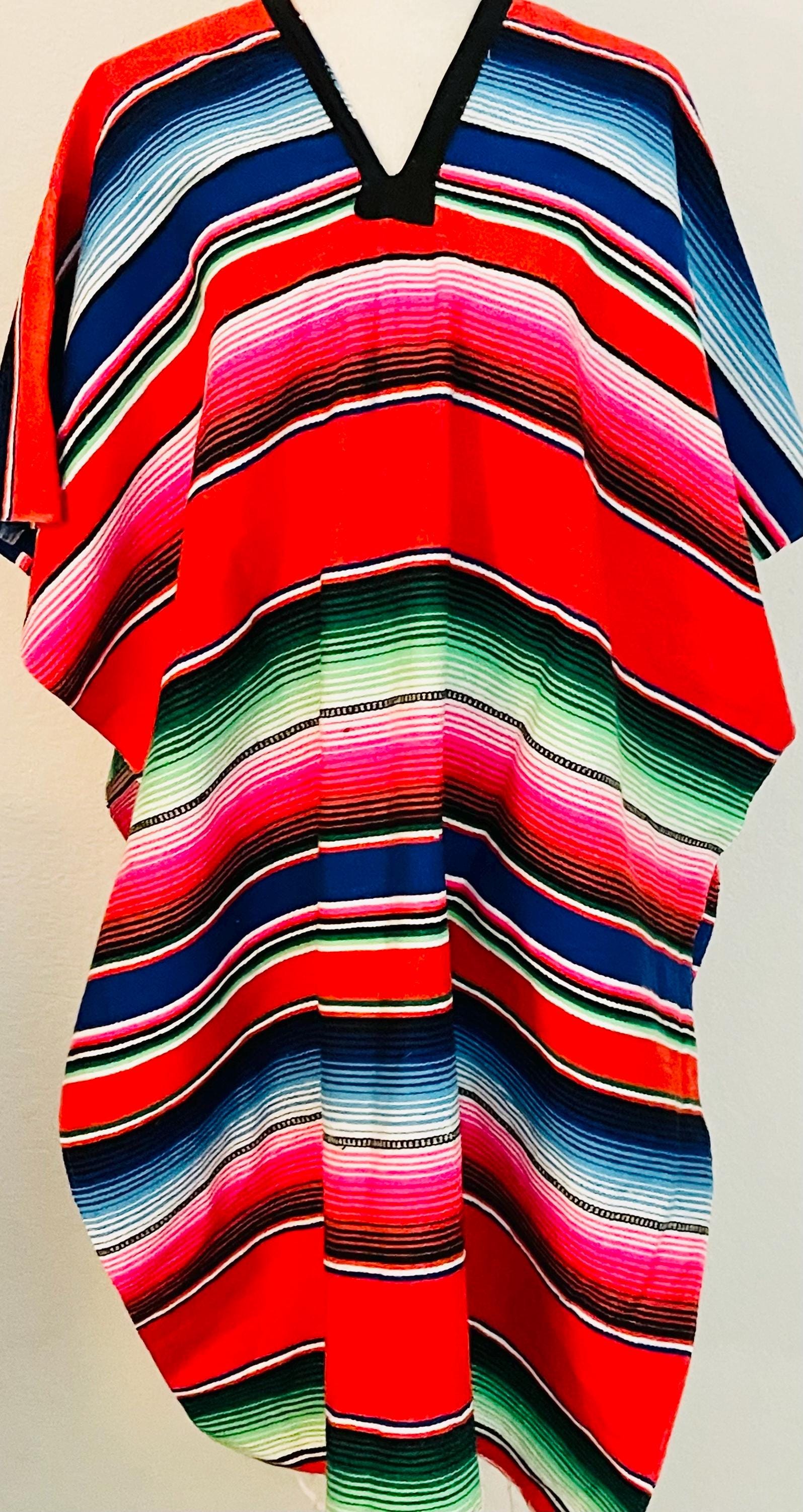 Adult Mexican Saltillo Poncho Sarape Poncho Sarape Saltillo Mexicano by Chica Mexico