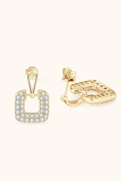 1.68 Carat Moissanite 925 Sterling Silver Drop Earrings by Wild and Free Boutique