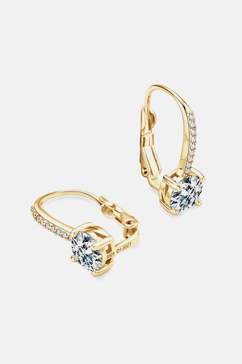 2 Carat Moissanite 925 Sterling Silver Earrings by Wild and Free Boutique