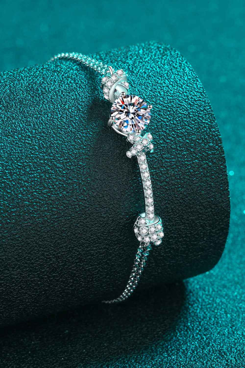 2 Carat Moissanite 925 Sterling Silver Bracelet by Wild and Free Boutique