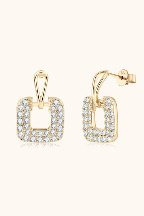 1.68 Carat Moissanite 925 Sterling Silver Drop Earrings by Wild and Free Boutique