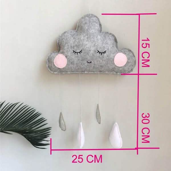 Decorative Cloud Felt Raindrop Pendant by DailySale