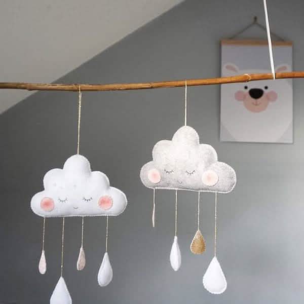 Decorative Cloud Felt Raindrop Pendant by DailySale