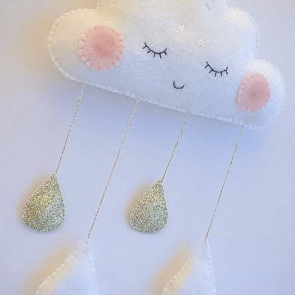 Decorative Cloud Felt Raindrop Pendant by DailySale