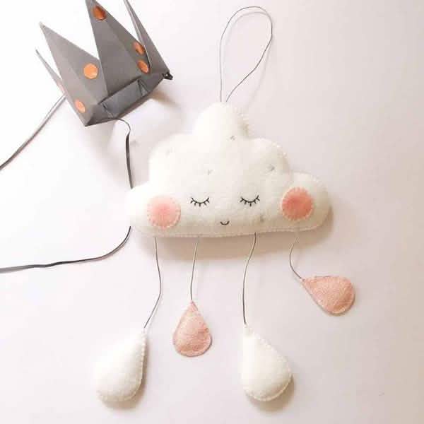 Decorative Cloud Felt Raindrop Pendant by DailySale