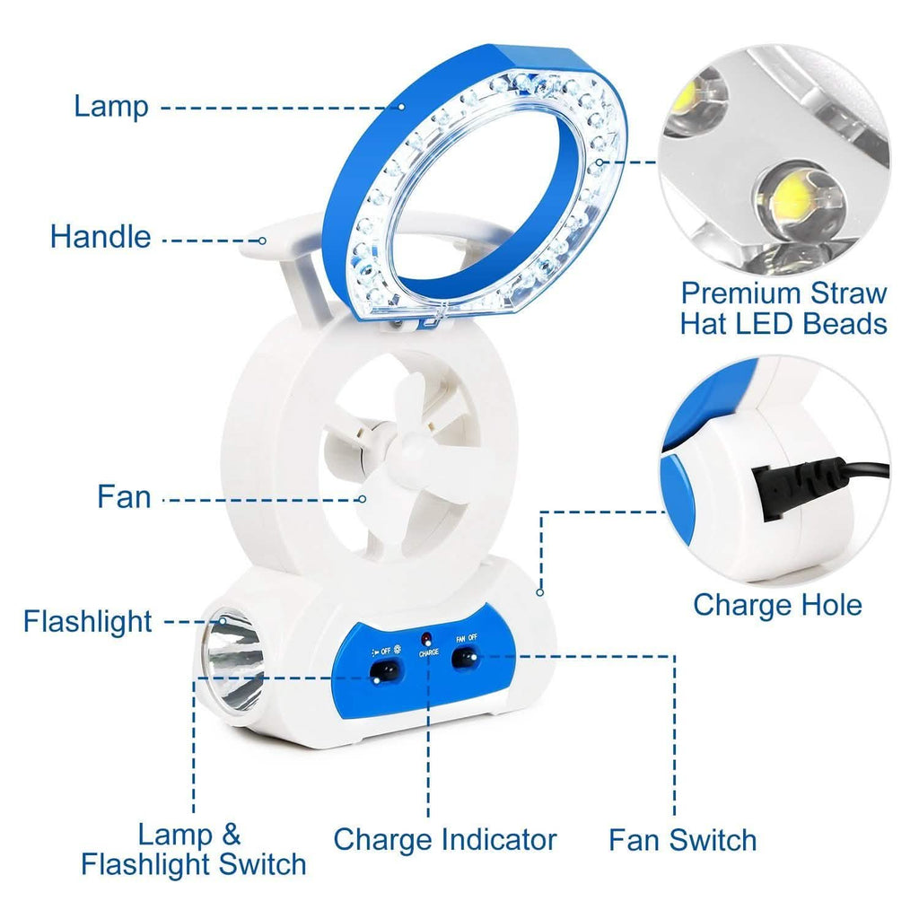 Desk Cooling Fan with 180 Degree Adjustable LED Lamp by DailySale