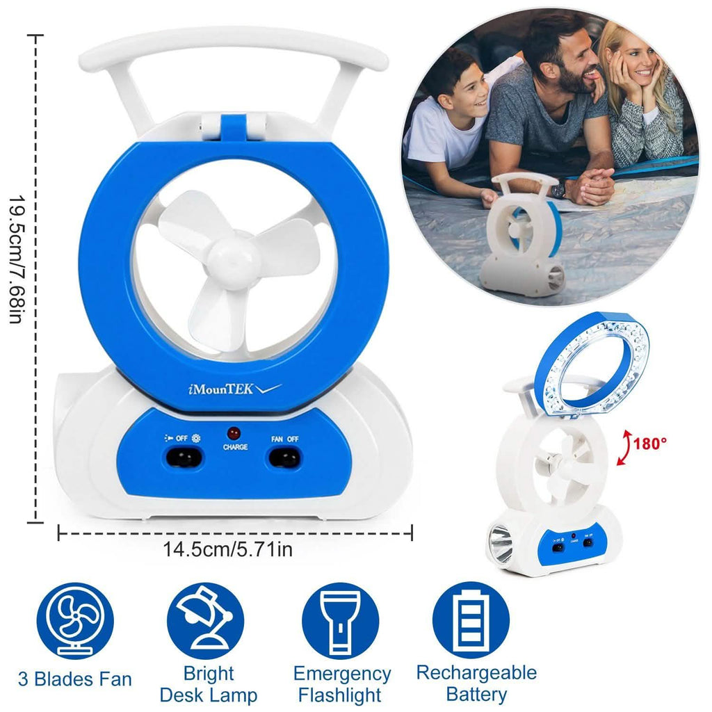 Desk Cooling Fan with 180 Degree Adjustable LED Lamp by DailySale