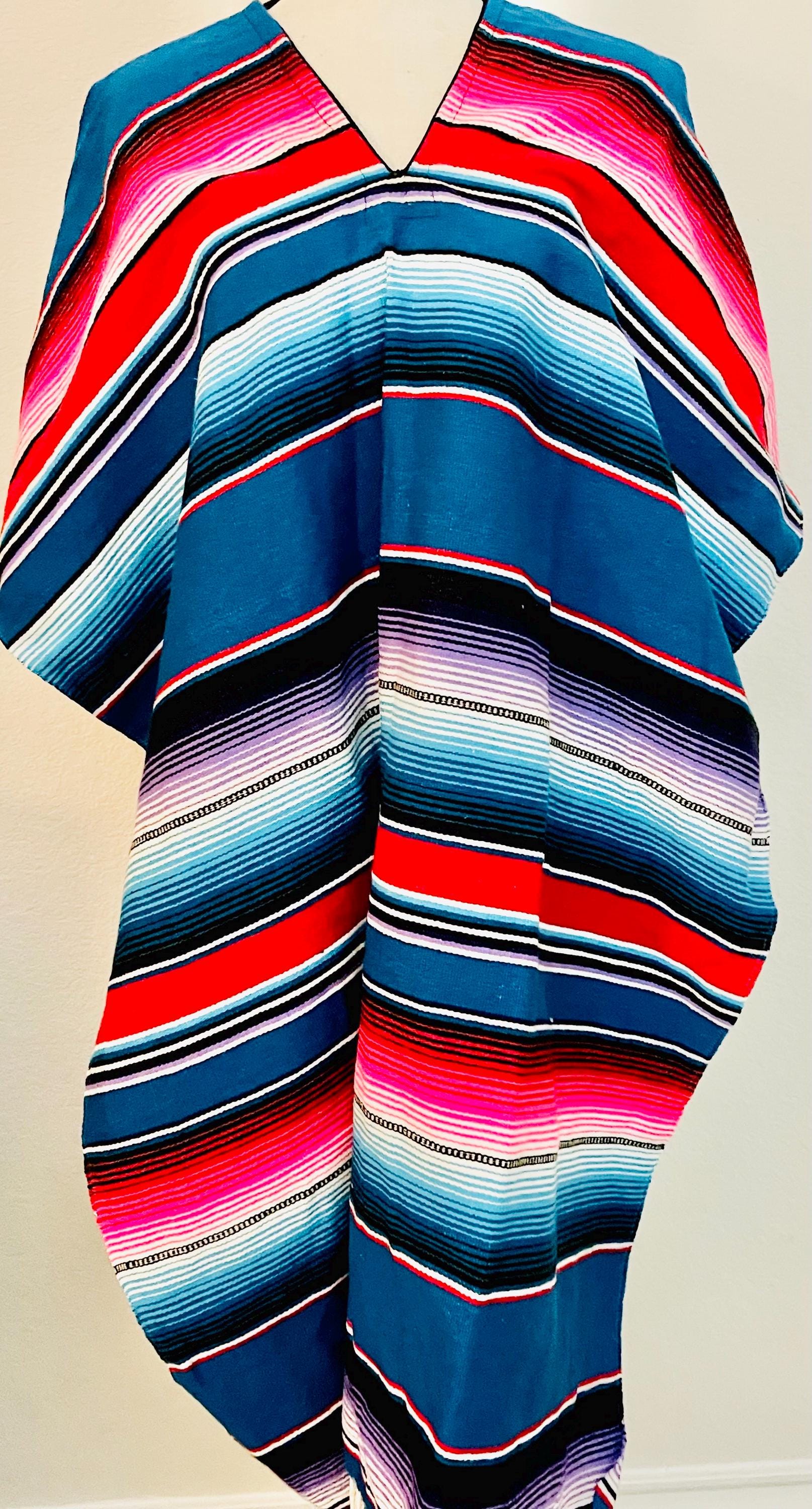 Adult Mexican Saltillo Poncho Sarape Poncho Sarape Saltillo Mexicano by Chica Mexico
