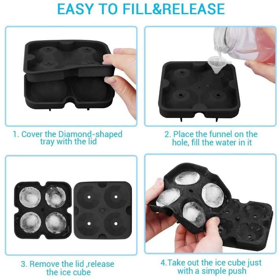 Diamond Flexible Silicone Ice Cube Mold Tray by DailySale