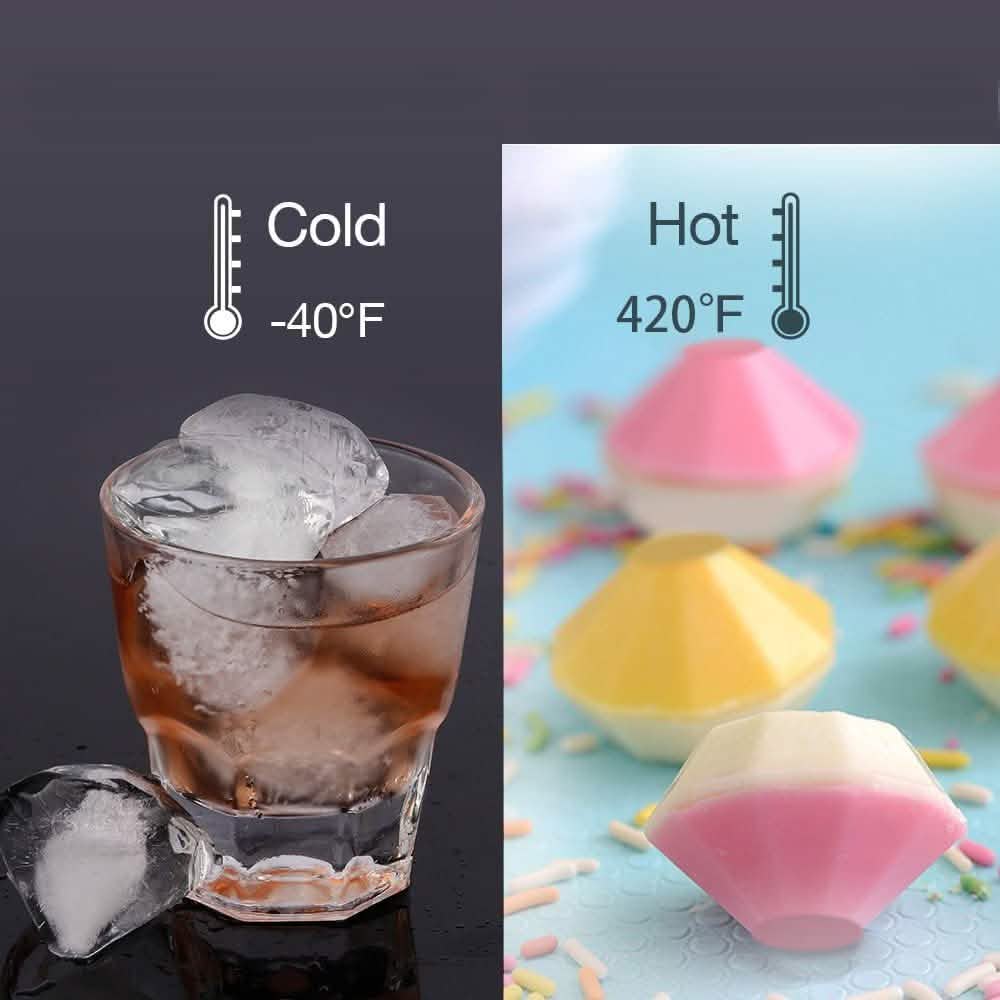 Diamond Flexible Silicone Ice Cube Mold Tray by DailySale