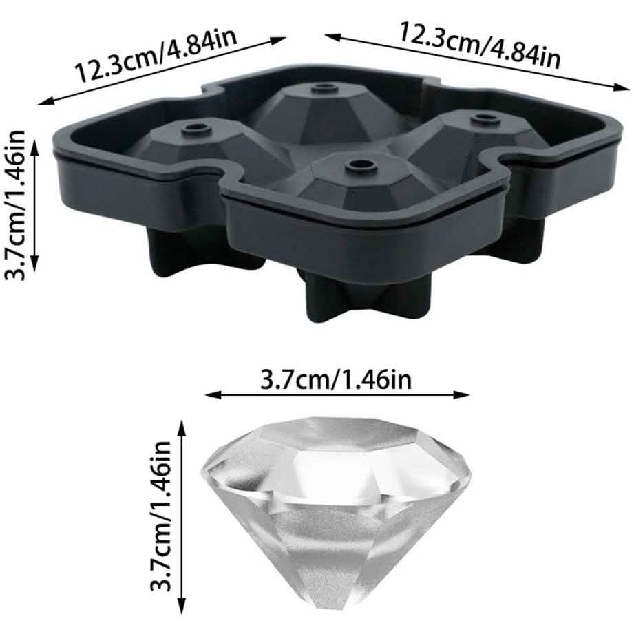 Diamond Flexible Silicone Ice Cube Mold Tray by DailySale