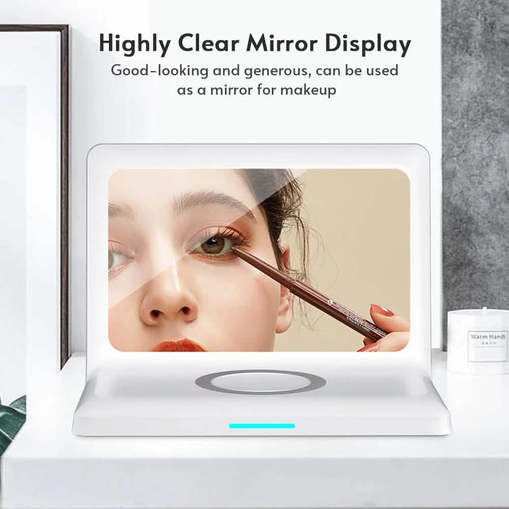 Digital Mirror Clock Wireless Charging Alarm Clock by DailySale