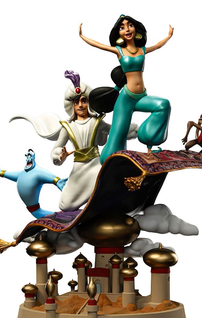 Statue Aladdin and Jasmine Deluxe - Disney 100th - Aladdin - Art Scale 1/10 - Iron Studios - Goddess Imports Marketplace
