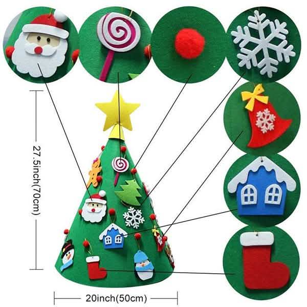 DIY 3D Felt Christmas Tree Upgraded Toddler Christmas Tree by DailySale