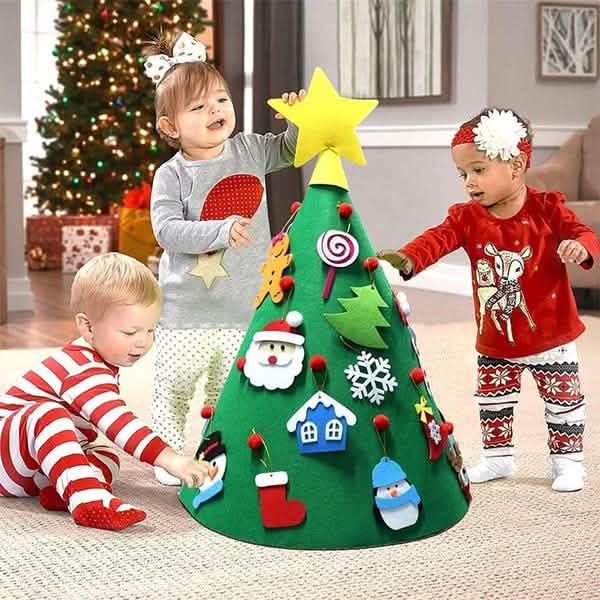 DIY 3D Felt Christmas Tree Upgraded Toddler Christmas Tree by DailySale