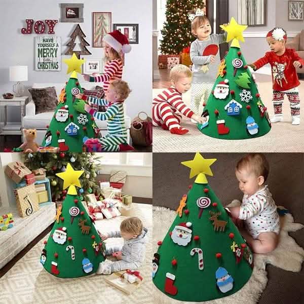 DIY 3D Felt Christmas Tree Upgraded Toddler Christmas Tree by DailySale