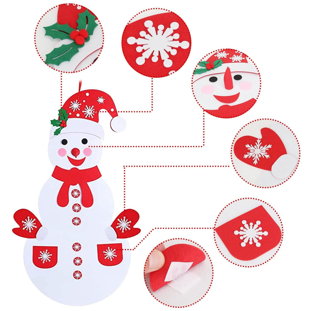 DIY Felt Christmas Hanging Decorations Kits with 54 Piece Detachable Ornaments by DailySale