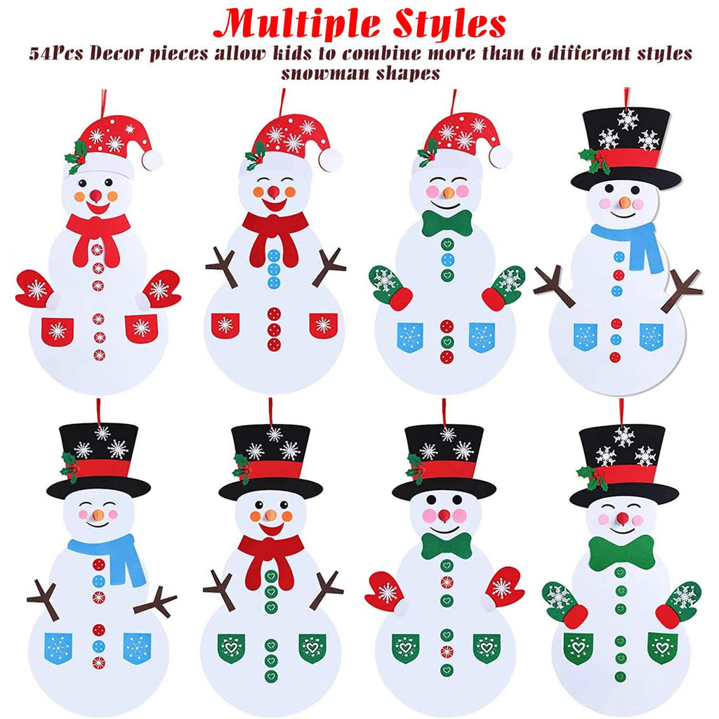 DIY Felt Christmas Hanging Decorations Kits with 54 Piece Detachable Ornaments by DailySale