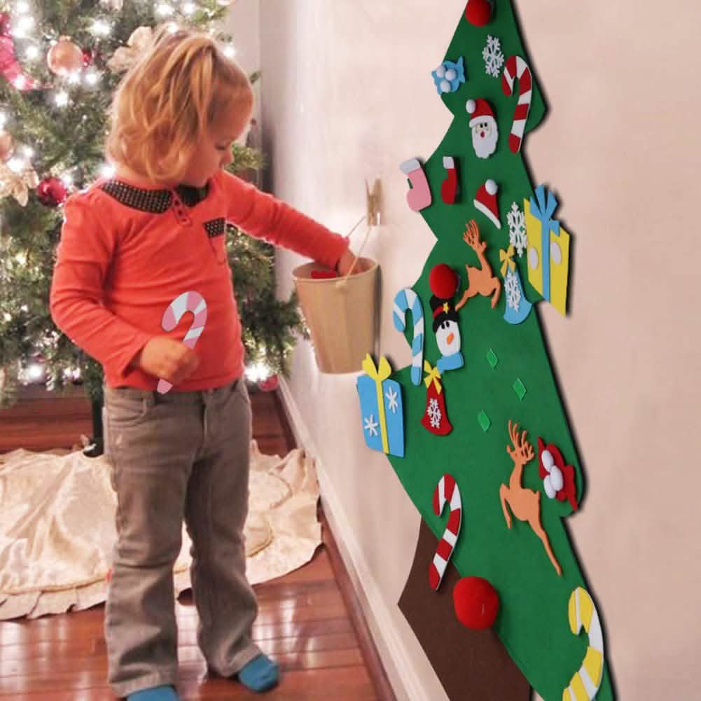 DIY Felt Christmas Tree Set with Ornaments by DailySale