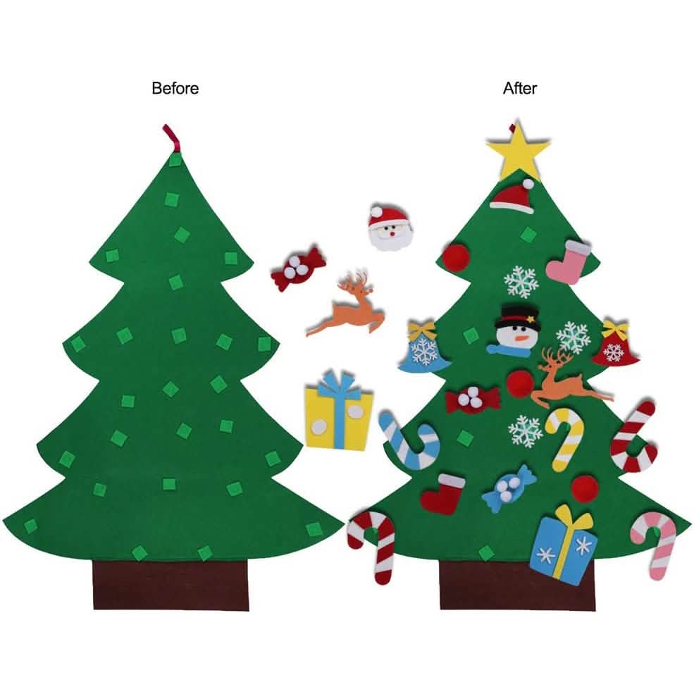 DIY Felt Christmas Tree Set with Ornaments by DailySale