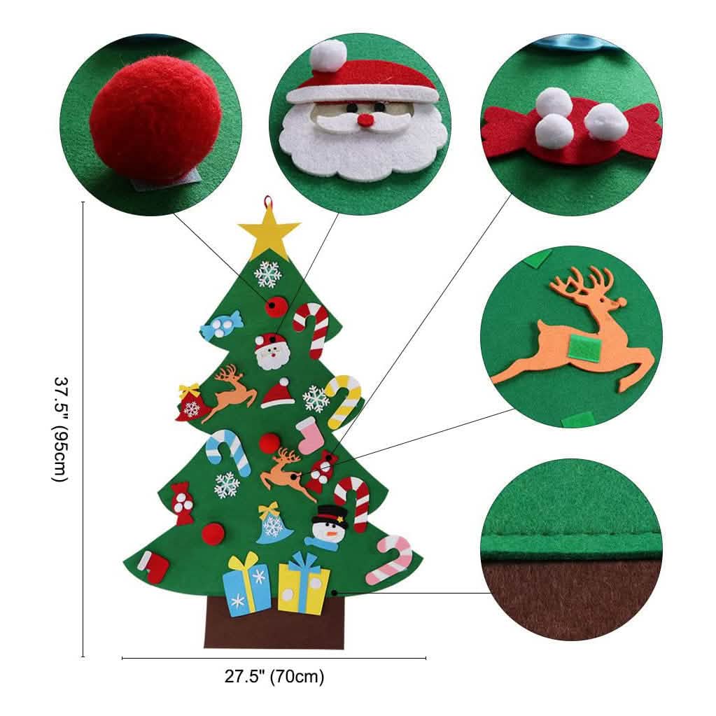 DIY Felt Christmas Tree Set with Ornaments by DailySale