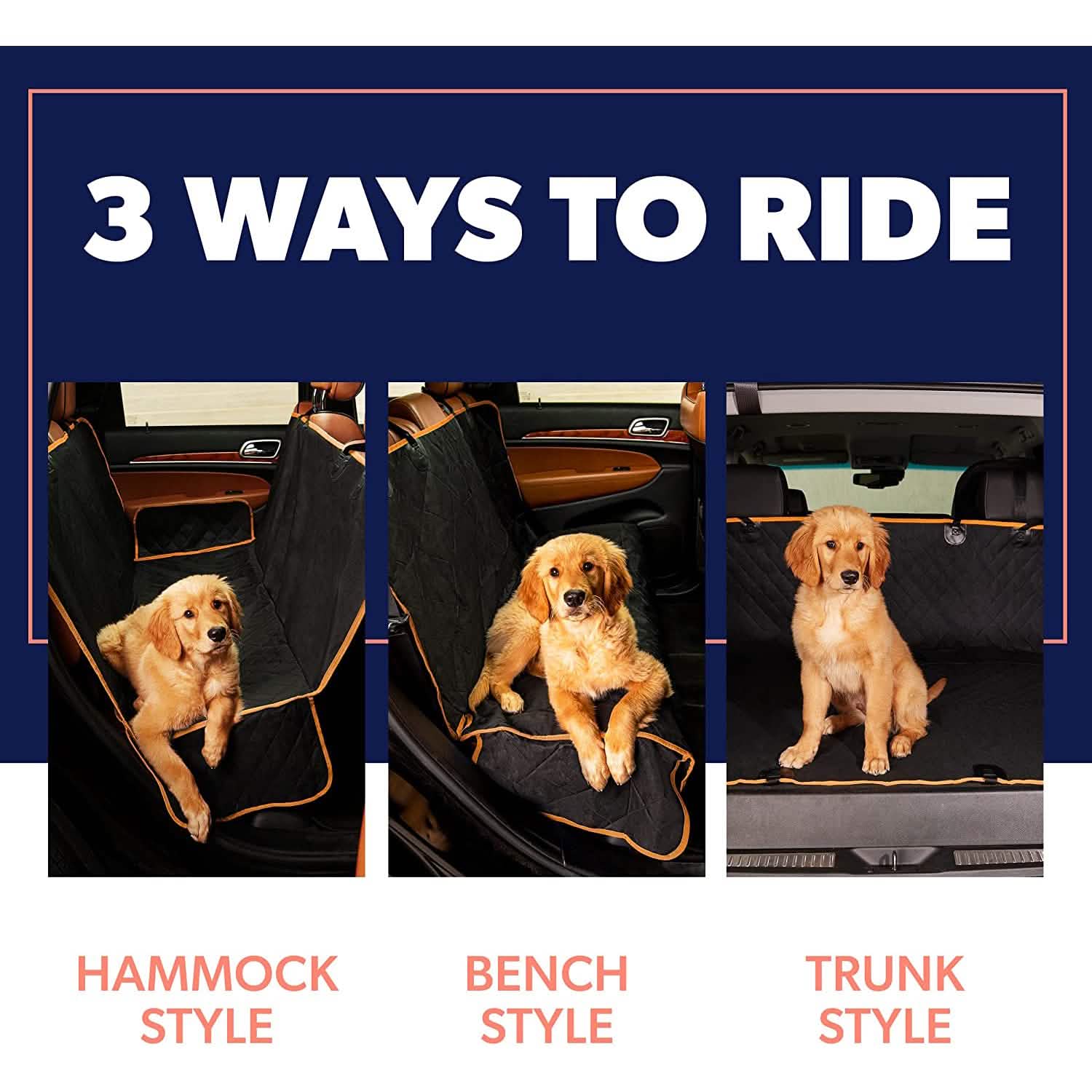 Dog Rear Seat Cover Protector Waterproof Anti-Scratch Anti-Slip Hammock by DailySale