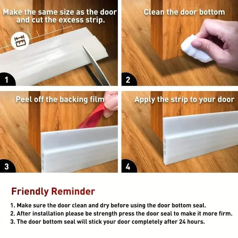 Door Draft Stopper Under Door Seal for Exterior/Interior Doors by DailySale