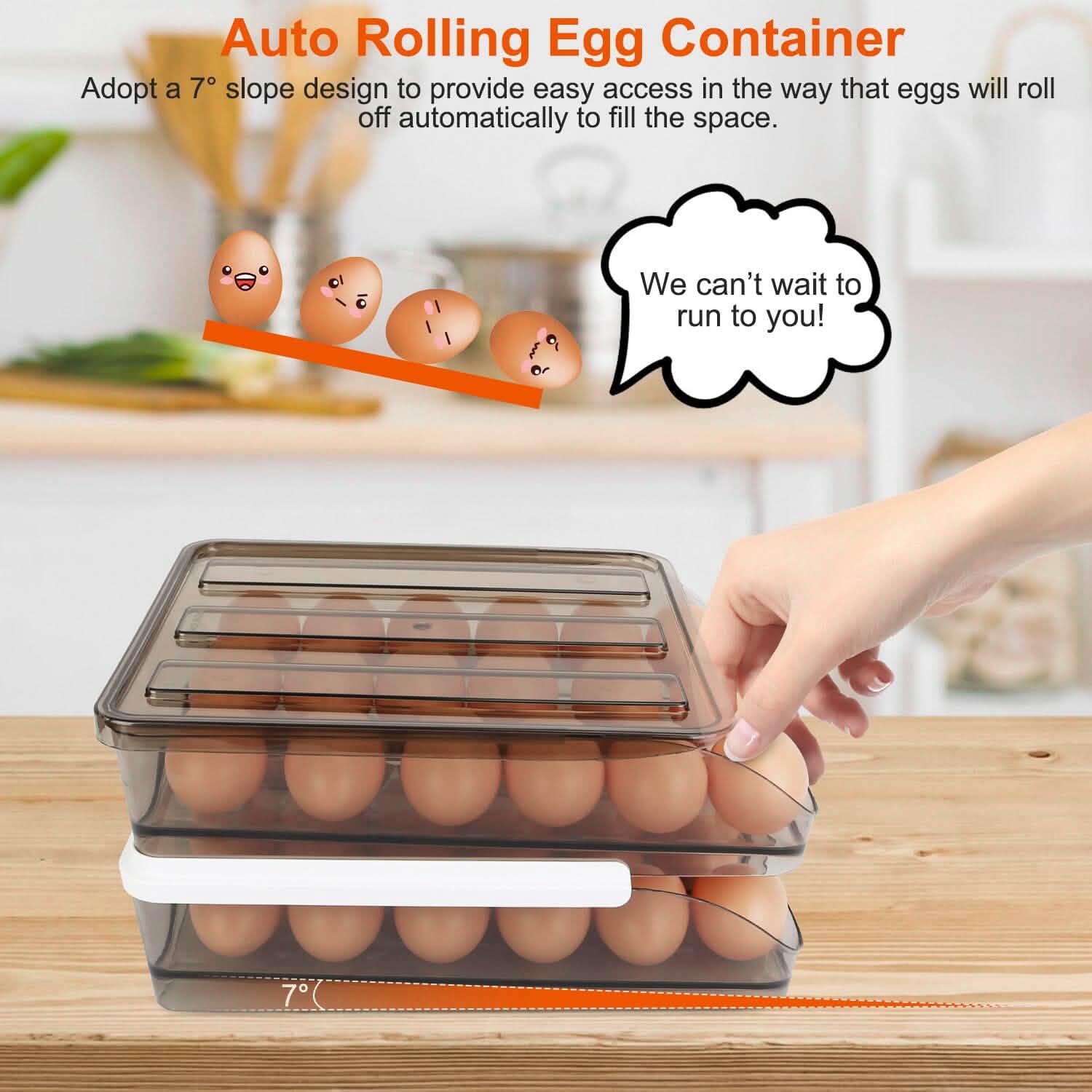 Double Layer Egg Storage for Refrigerator by DailySale