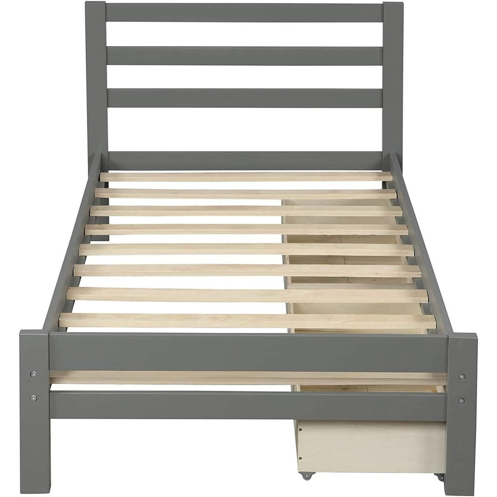 Platform Bed with Two Storage Drawers by DailySale