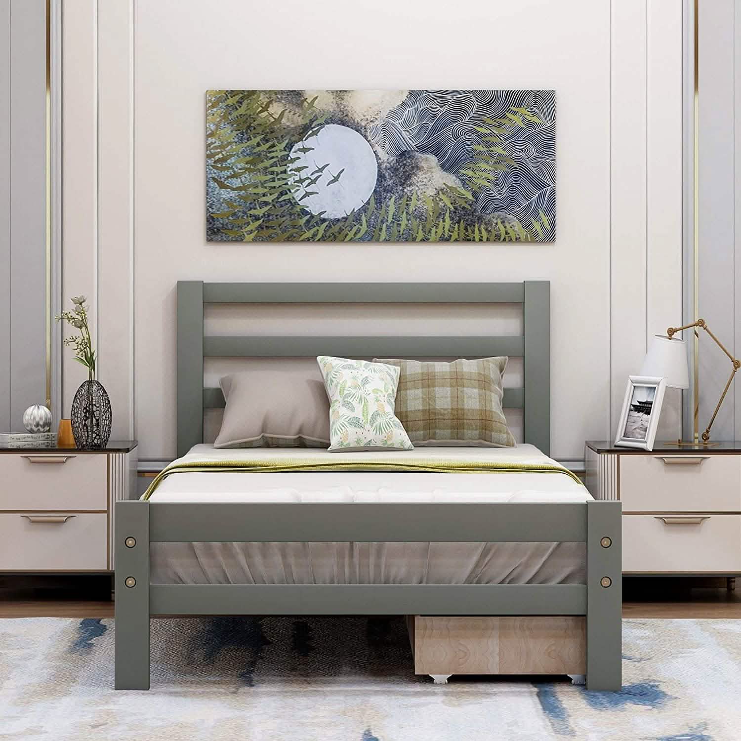 Platform Bed with Two Storage Drawers by DailySale