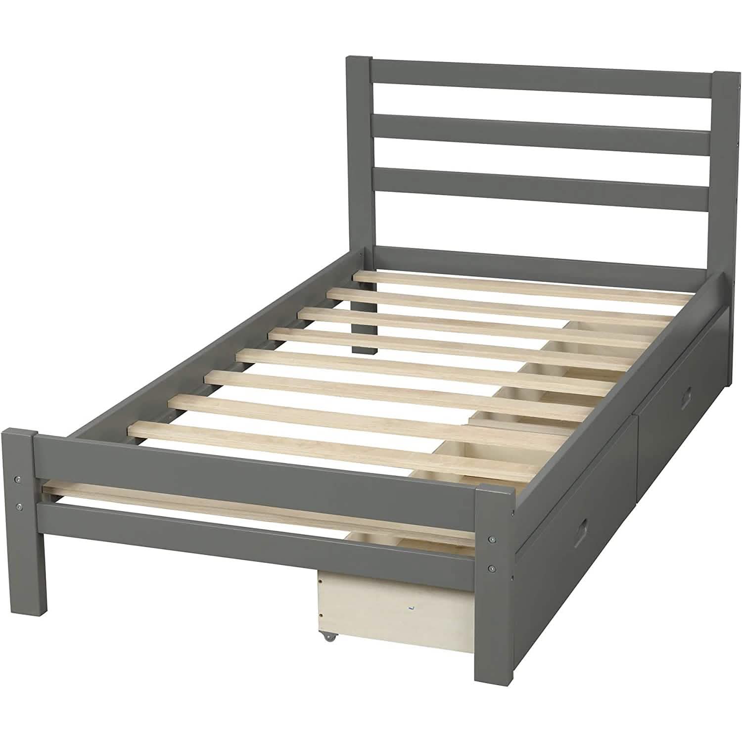 Platform Bed with Two Storage Drawers by DailySale