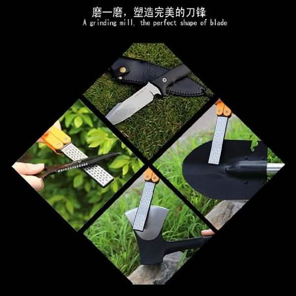 Double Sided Folded Pocket Sharpener Diamond Knife Sharpening Outdoor by DailySale
