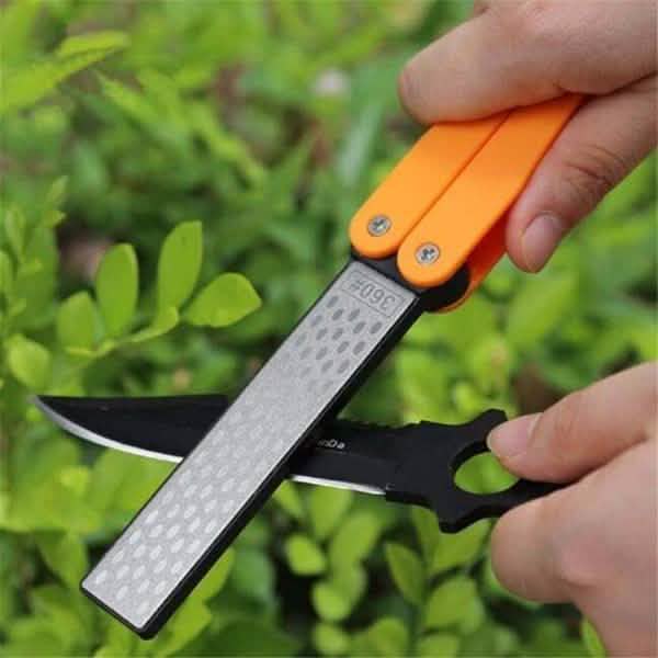 Double Sided Folded Pocket Sharpener Diamond Knife Sharpening Outdoor by DailySale