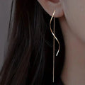 Drop Earrings Golden S Design by DailySale
