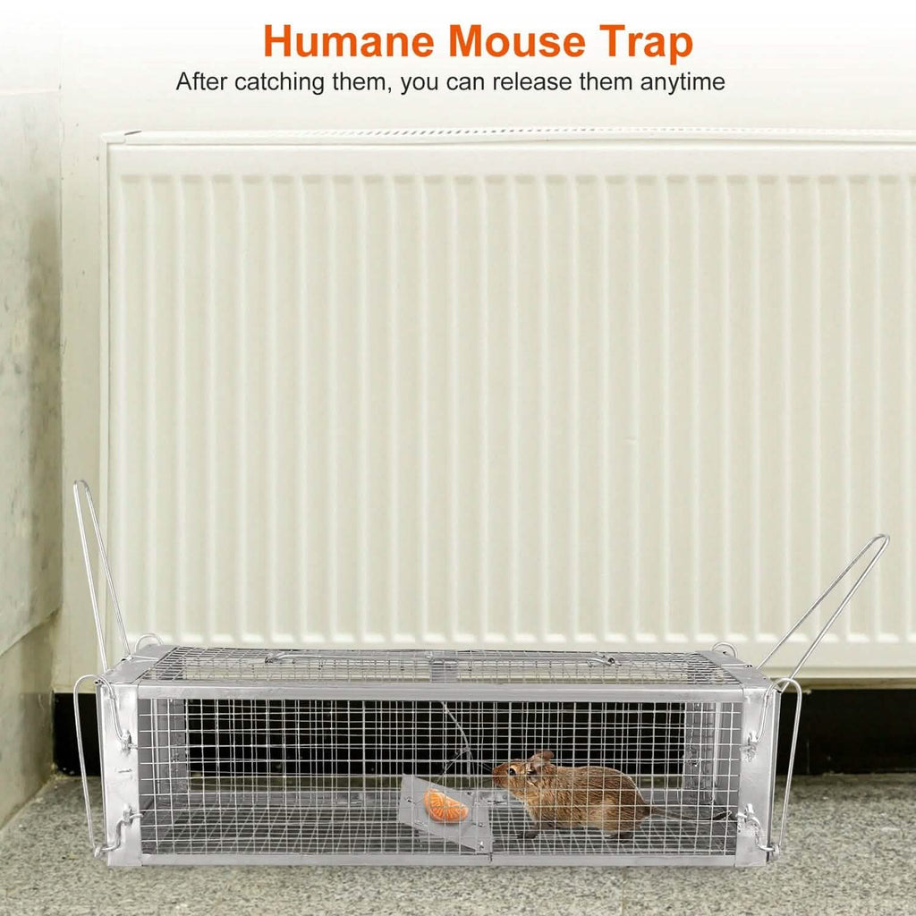 Dual Door Rat Trap Cage Humane with 2 Detachable U Shape Rod by DailySale