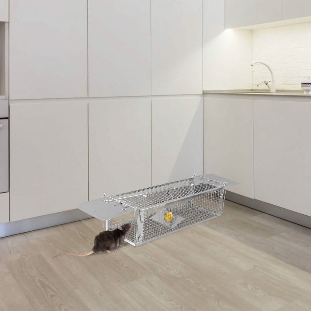 Dual Door Rat Trap Cage Humane with 2 Detachable U Shape Rod by DailySale