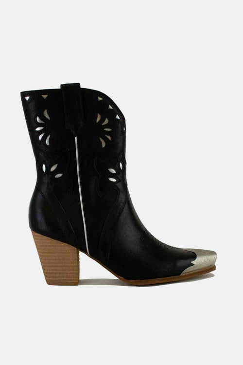 Beast Fashion Cut-Out Floral Embroidery Boots by Wild and Free Boutique